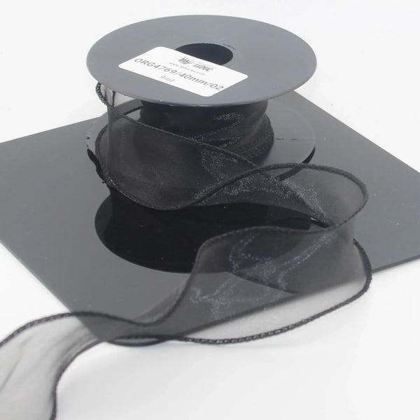 9 meters 40mm Corrugated Organza Ribbon #ORG4769 - ACCESSOIRES LEDUC BV