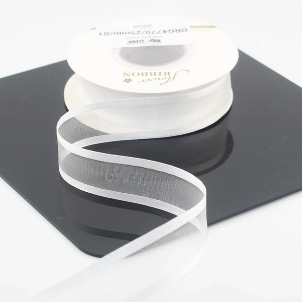 22 meters 25mm Organza Ribbon With Satin Edges #ORG4770 - ACCESSOIRES LEDUC BV