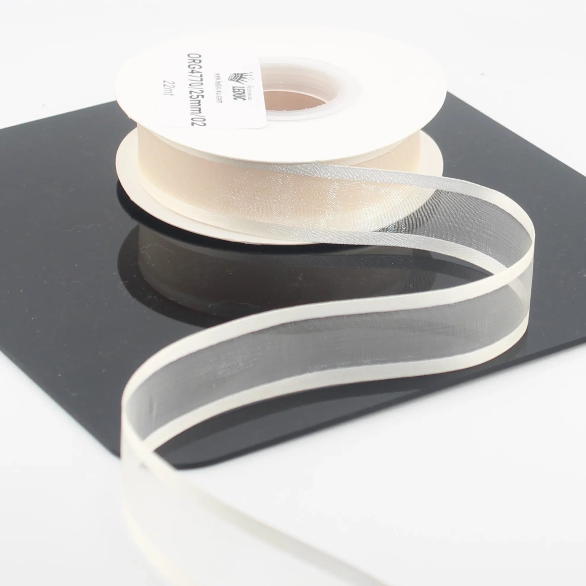 22 meters 25mm Organza Ribbon With Satin Edges #ORG4770 - ACCESSOIRES LEDUC BV