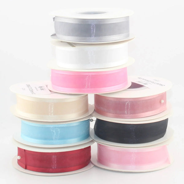 22 meters 25mm Organza Ribbon With Satin Edges #ORG4770 - ACCESSOIRES LEDUC BV