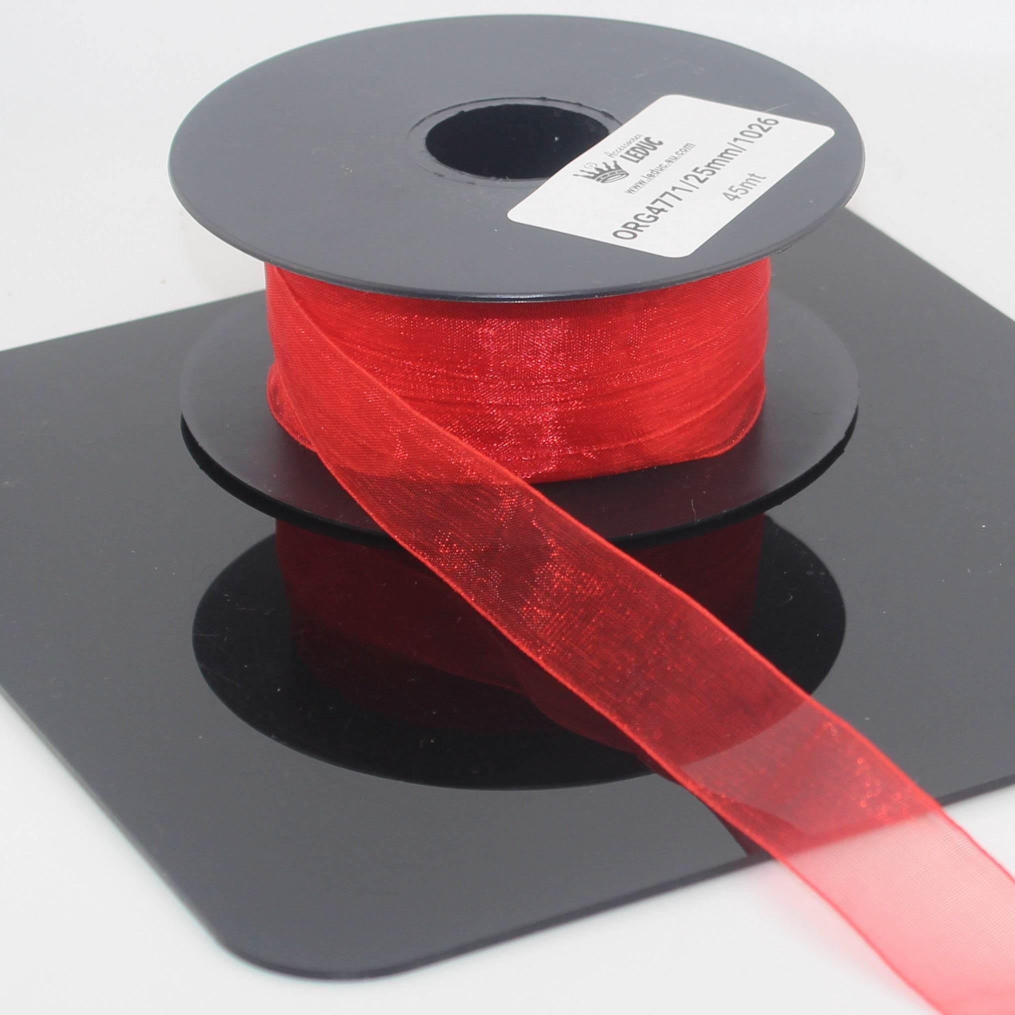 45 meters Organza Ribbon available in 20mm or 40mm ref #ORG4771 - ACCESSOIRES LEDUC BV