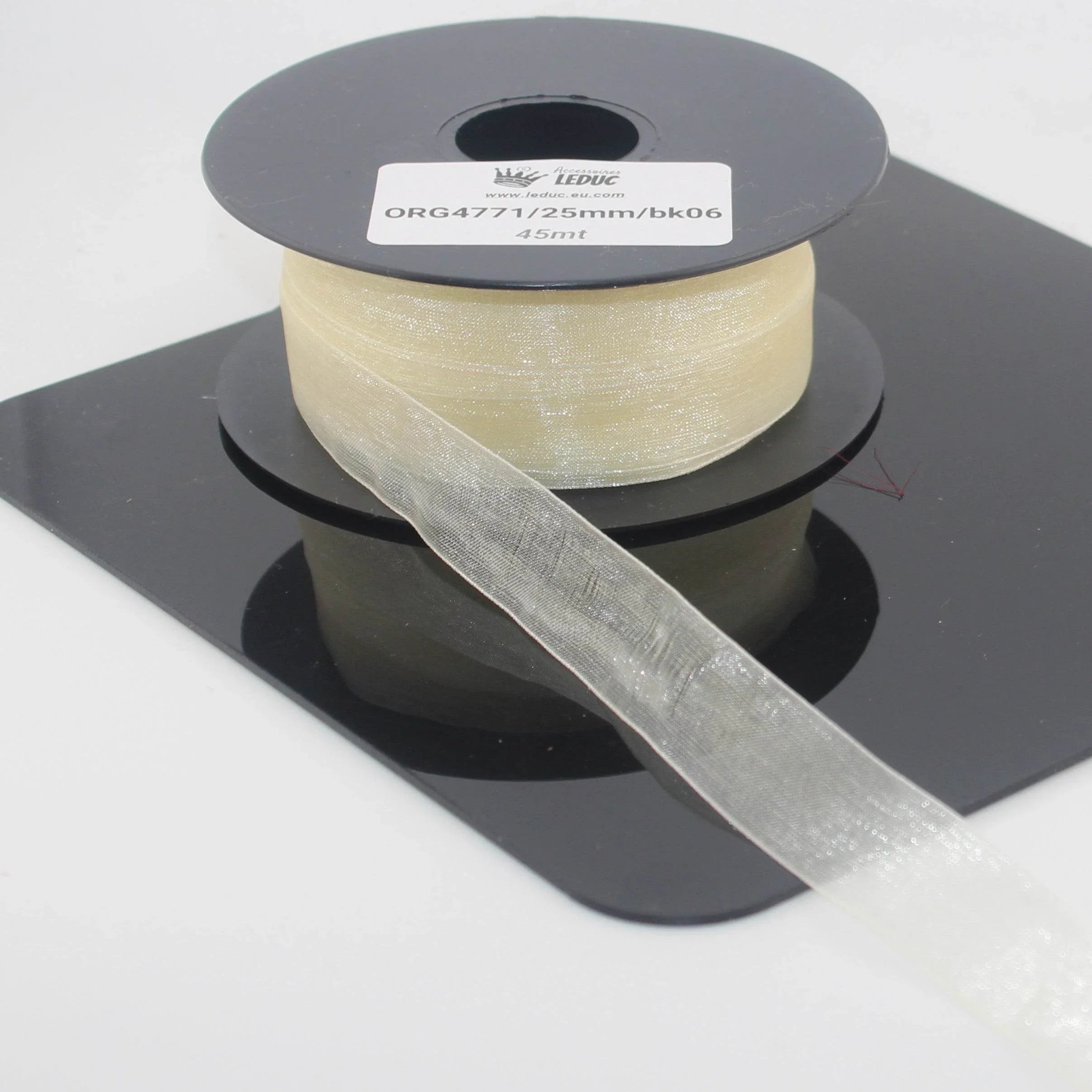 45 meters Organza Ribbon available in 20mm or 40mm ref #ORG4771 - ACCESSOIRES LEDUC BV