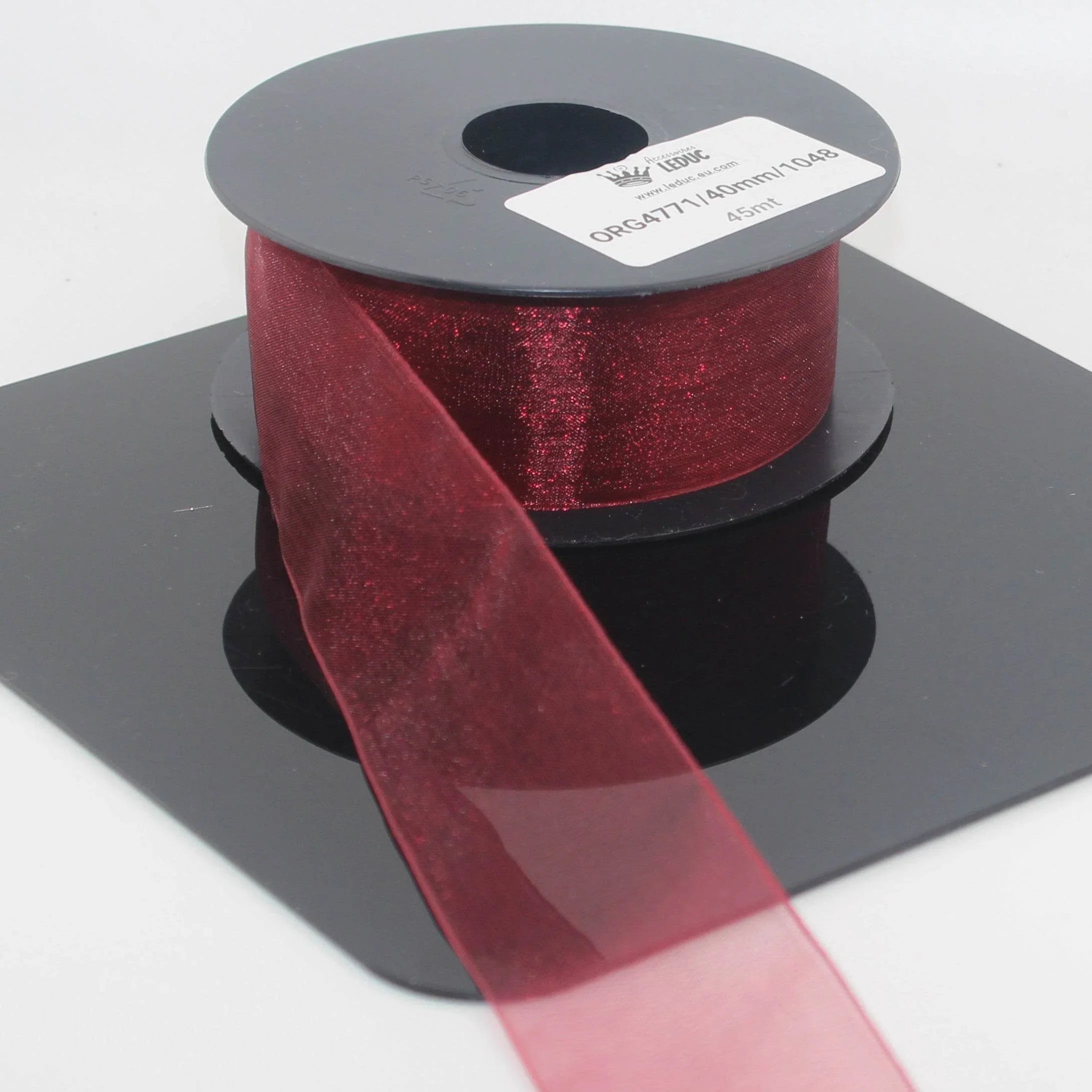 45 meters Organza Ribbon available in 20mm or 40mm ref #ORG4771 - ACCESSOIRES LEDUC BV