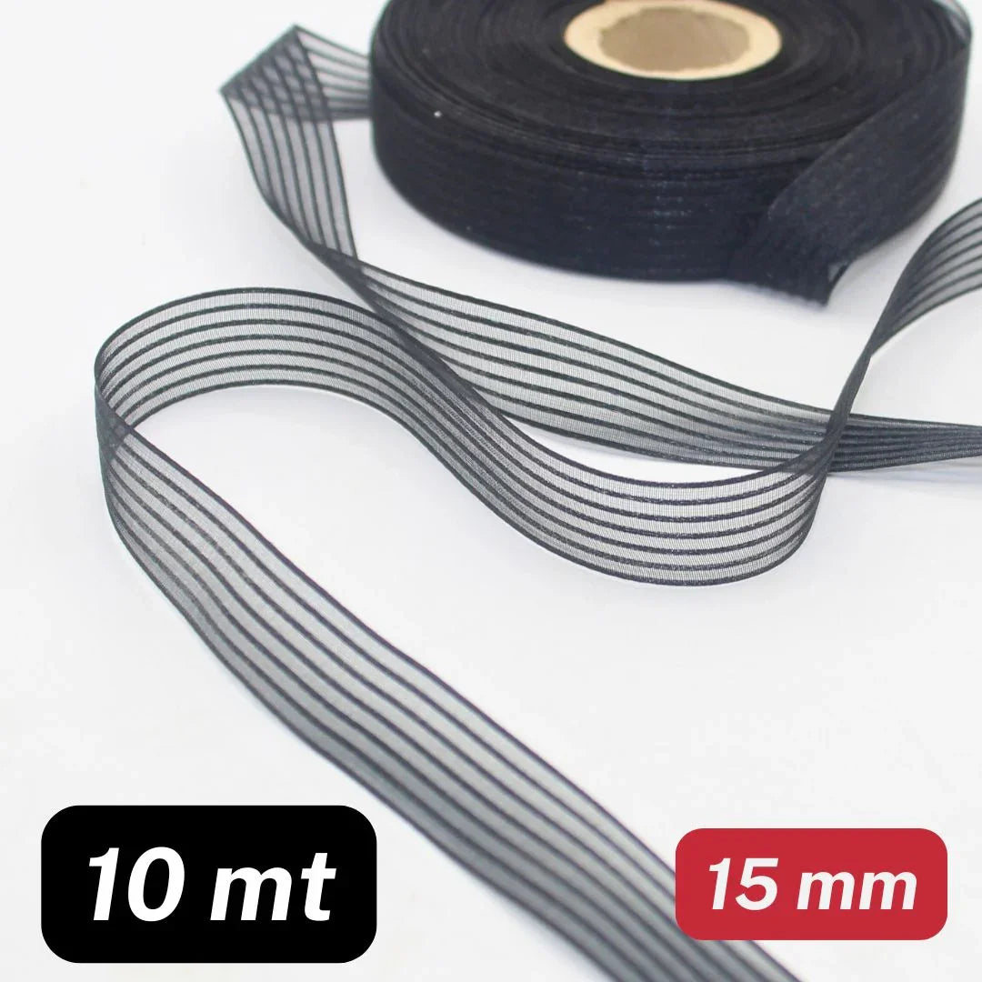 10 meters Organza Ribbon (available in different styles, widths and colours) - ACCESSOIRES LEDUC BV