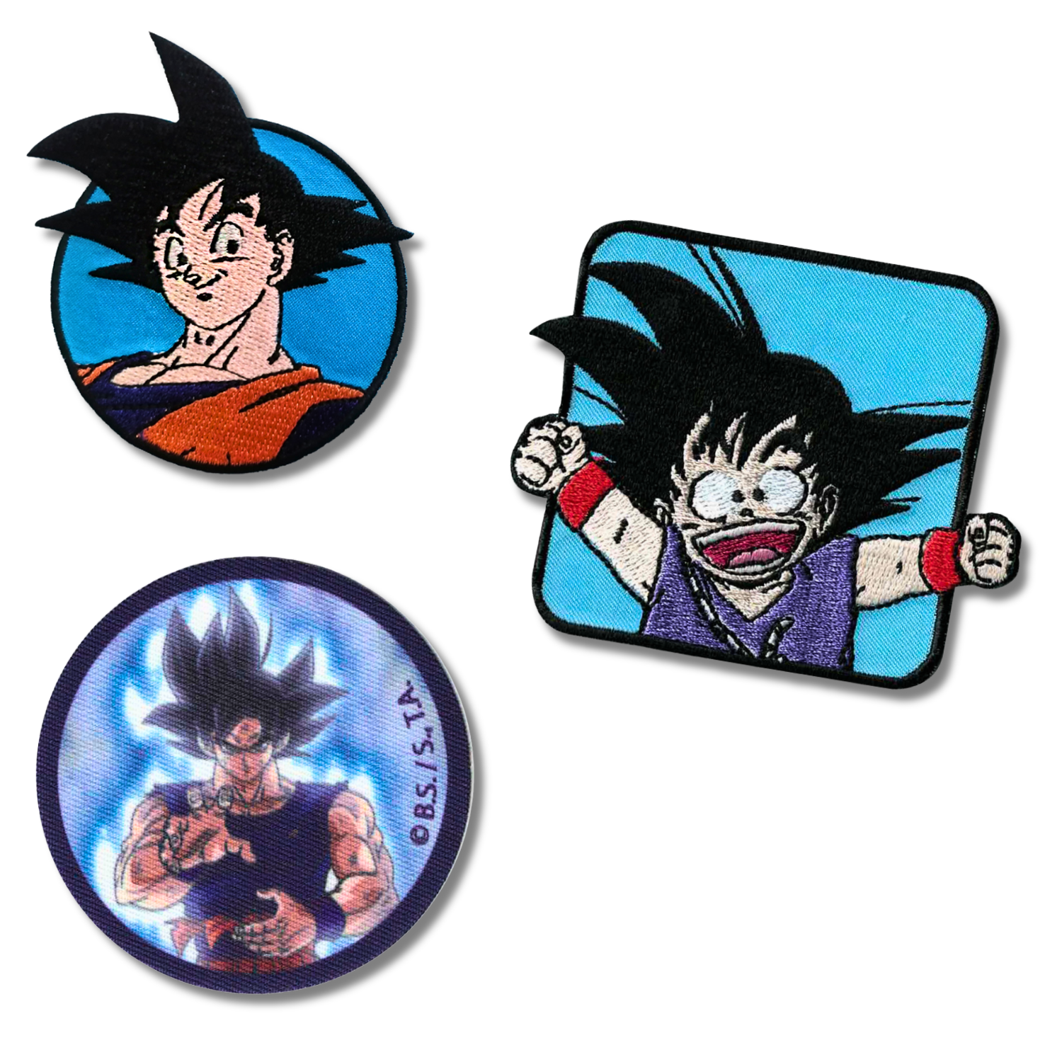 Sets of 3 Patented Iron on Patches - Dragonball, Onepiece, Pjmasks, Peppa Pig, Garfield, Spongebob, Paw Patrol or Naruto