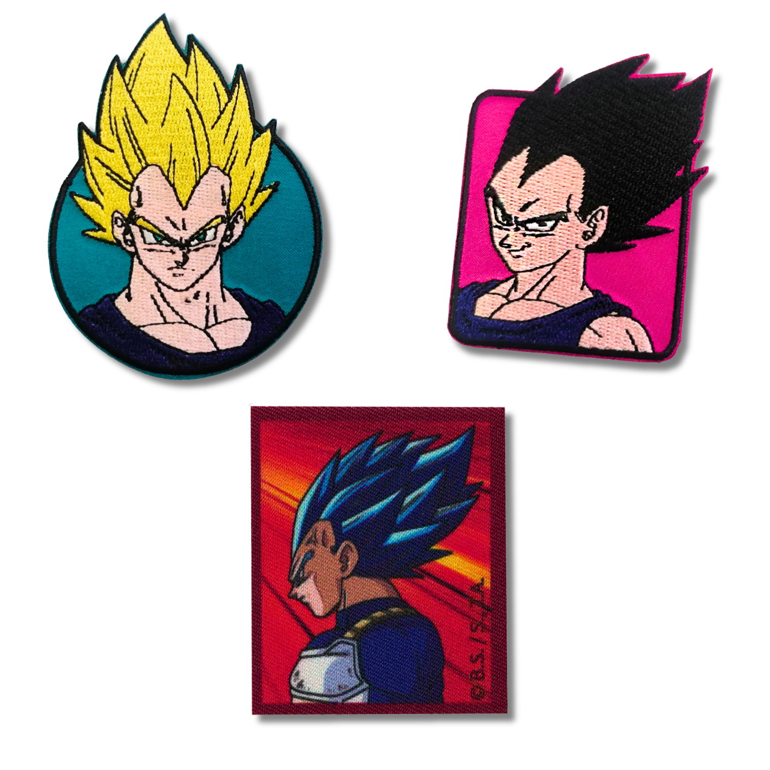 Sets of 3 Patented Iron on Patches - Dragonball, Onepiece, Pjmasks, Peppa Pig, Garfield, Spongebob, Paw Patrol or Naruto