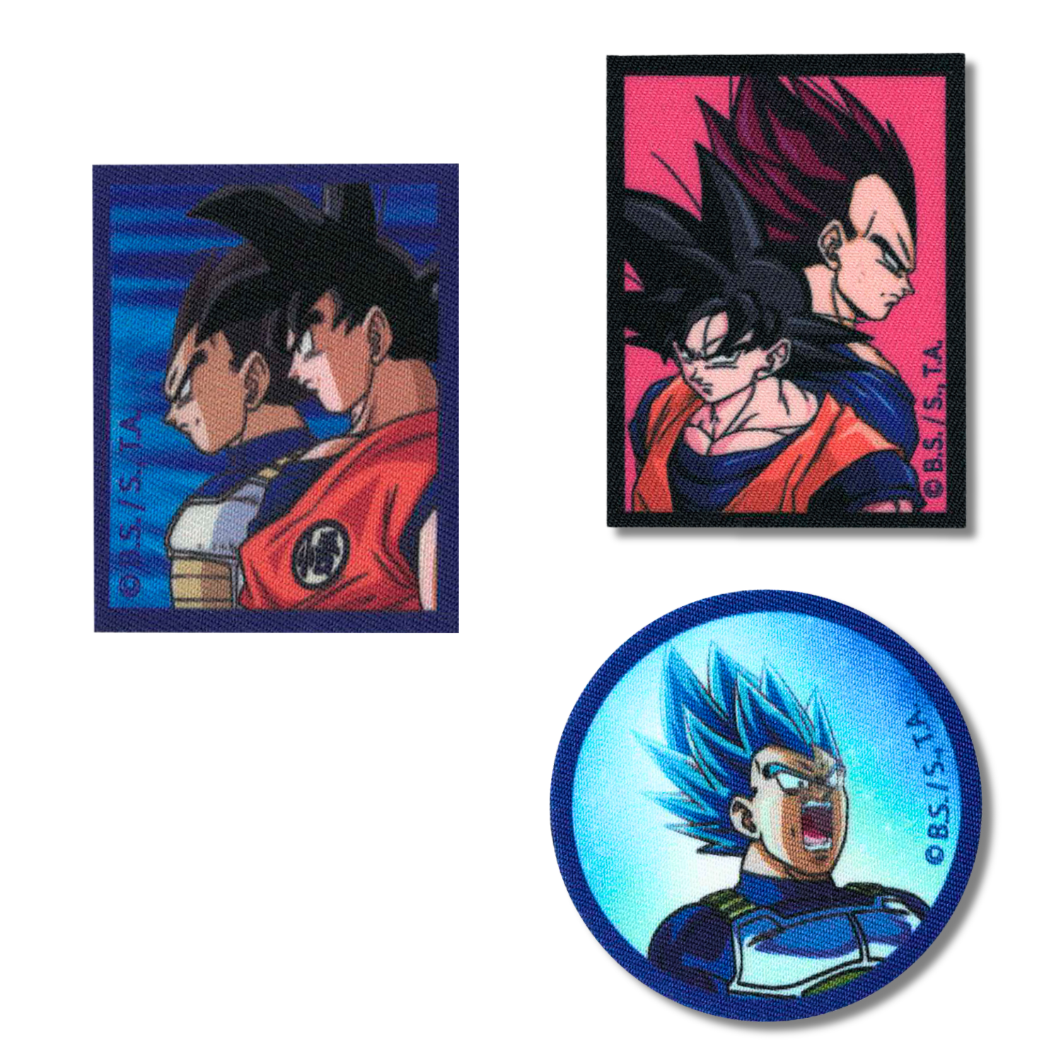 Sets of 3 Patented Iron on Patches - Dragonball, Onepiece, Pjmasks, Peppa Pig, Garfield, Spongebob, Paw Patrol or Naruto