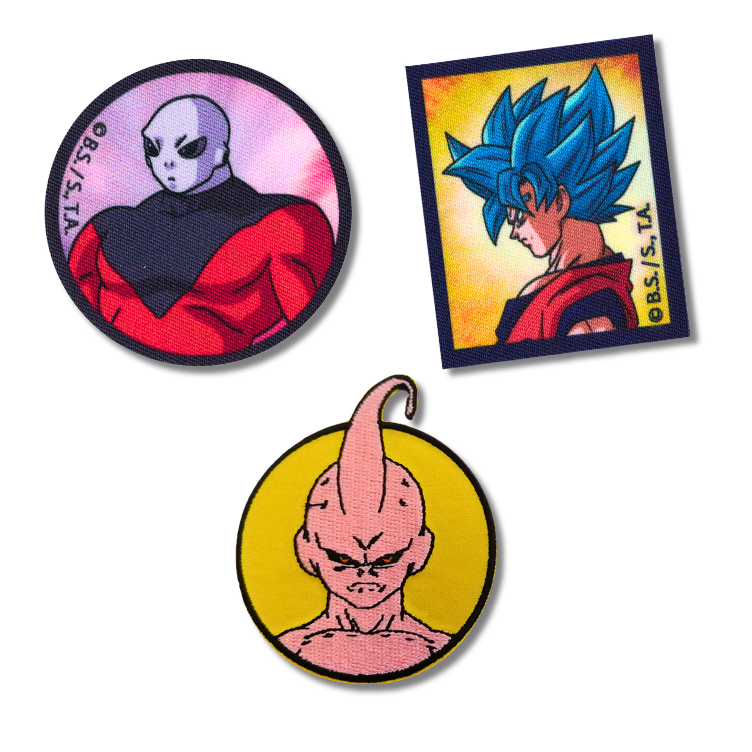 Sets of 3 Patented Iron on Patches - Dragonball, Onepiece, Pjmasks, Peppa Pig, Garfield, Spongebob, Paw Patrol or Naruto