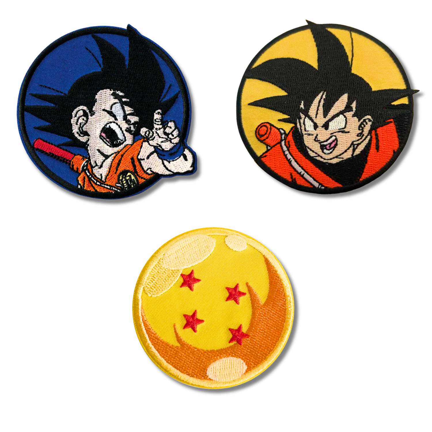 Sets of 3 Patented Iron on Patches - Dragonball, Onepiece, Pjmasks, Peppa Pig, Garfield, Spongebob, Paw Patrol or Naruto