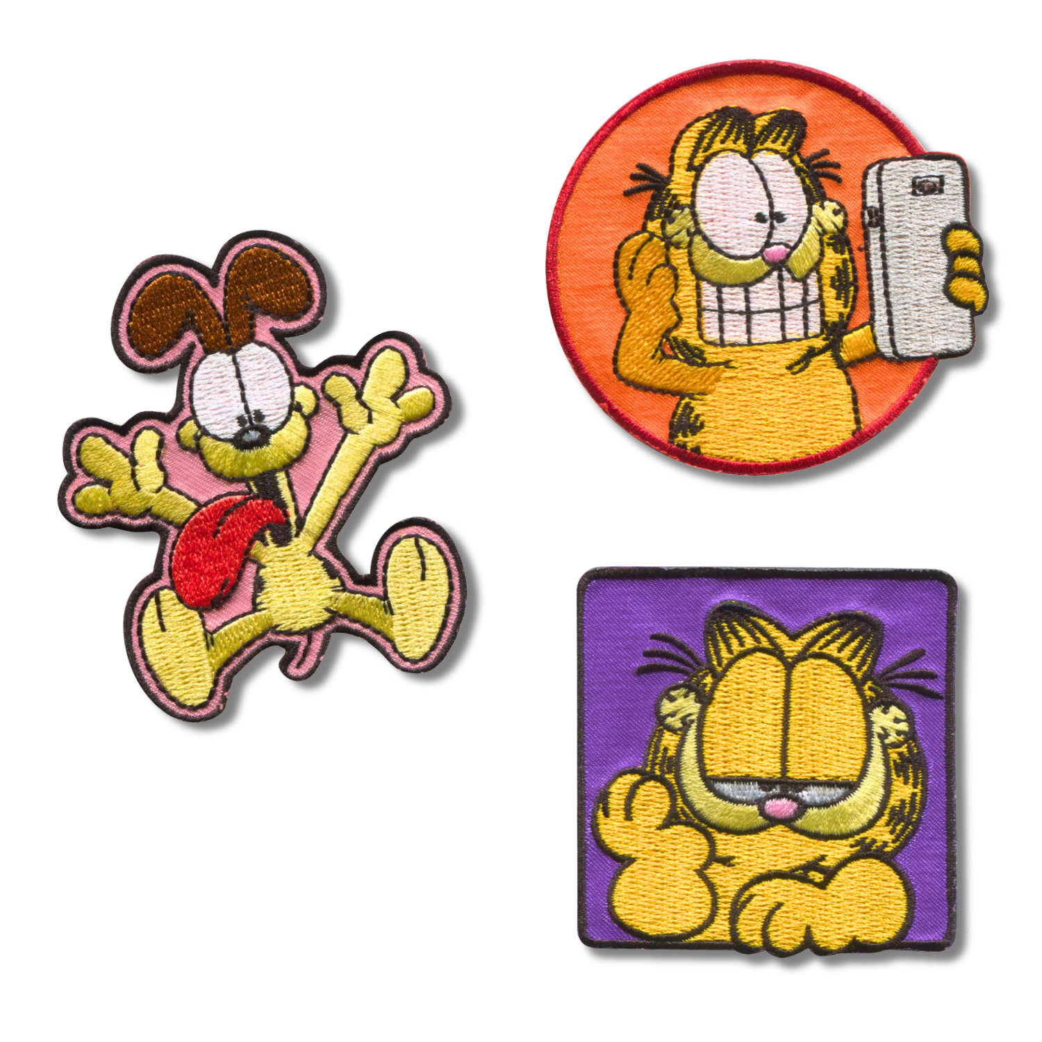 Sets of 3 Patented Iron on Patches - Dragonball, Onepiece, Pjmasks, Peppa Pig, Garfield, Spongebob, Paw Patrol or Naruto