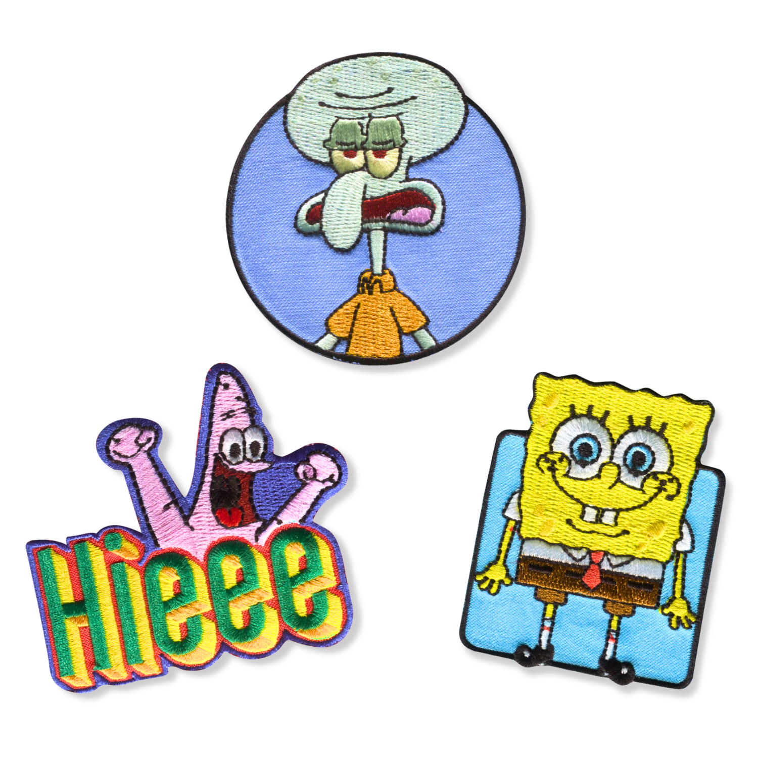 Sets of 3 Patented Iron on Patches - Dragonball, Onepiece, Pjmasks, Peppa Pig, Garfield, Spongebob, Paw Patrol or Naruto