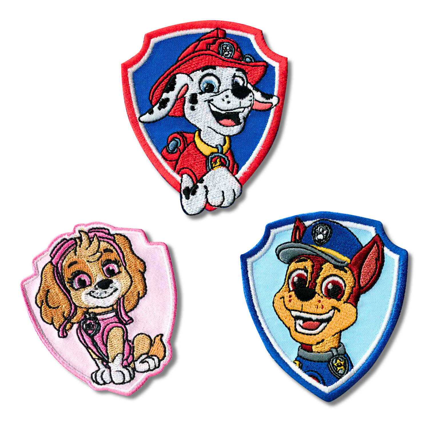 Sets of 3 Patented Iron on Patches - Dragonball, Onepiece, Pjmasks, Peppa Pig, Garfield, Spongebob, Paw Patrol or Naruto