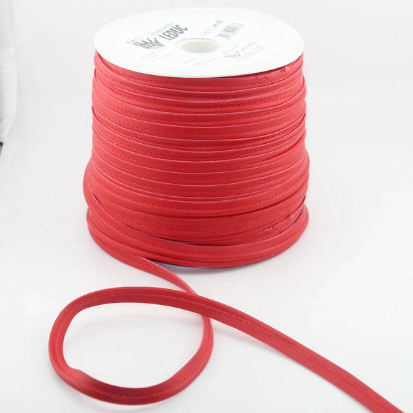 10 meters Simili Leather Red Piping, Size 10mm (8+2mm) - Made in Italy (Color 285) - ACCESSOIRES LEDUC BV