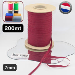 200 meters Polycotton Tape - Resistant, for Multiple Use - 7mm - Made in the Netherlands