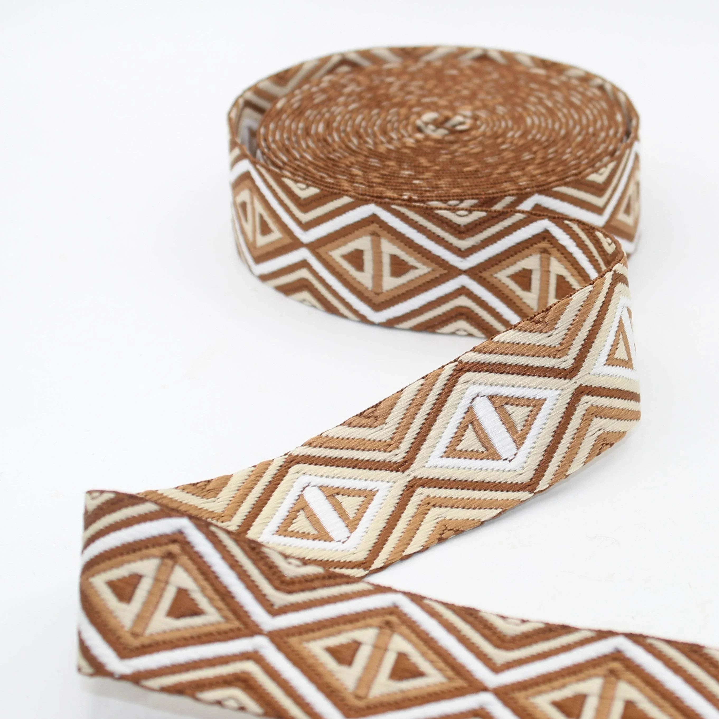 5 meters Ethnic Diamonds 38mm Webbing #RUB3564 - ACCESSOIRES LEDUC BV