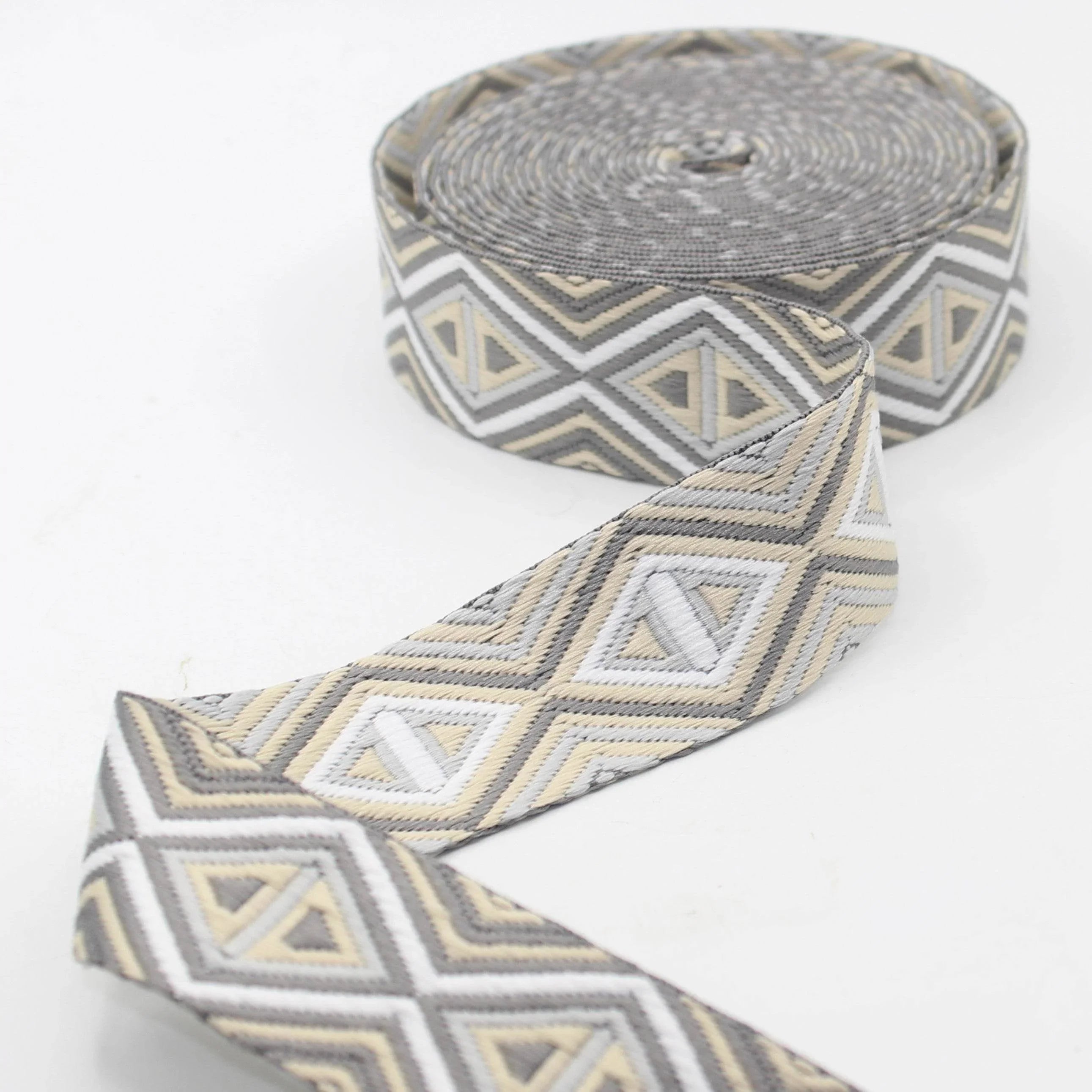 5 meters Ethnic Diamonds 38mm Webbing #RUB3564 - ACCESSOIRES LEDUC BV