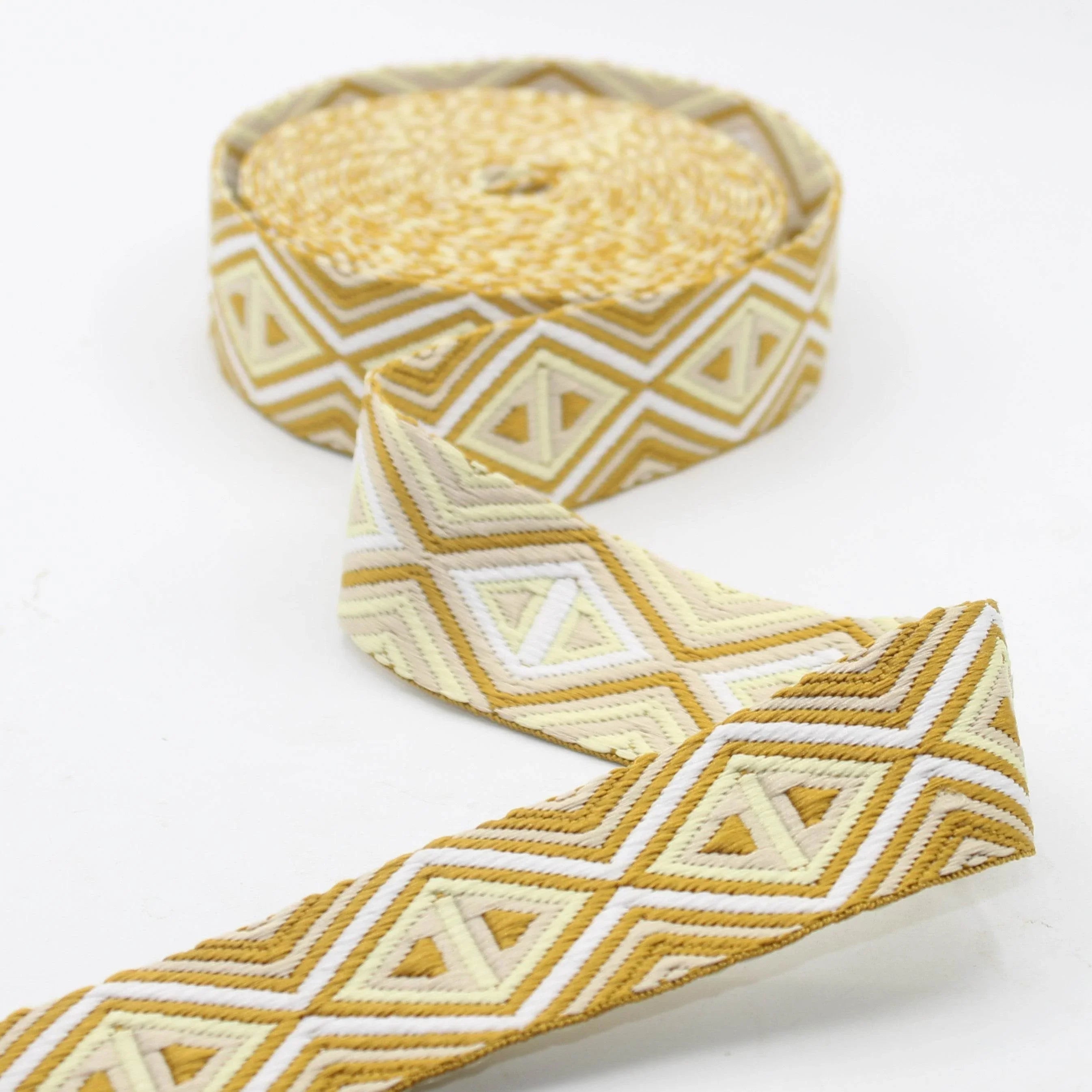 5 meters Ethnic Diamonds 38mm Webbing #RUB3564 - ACCESSOIRES LEDUC BV