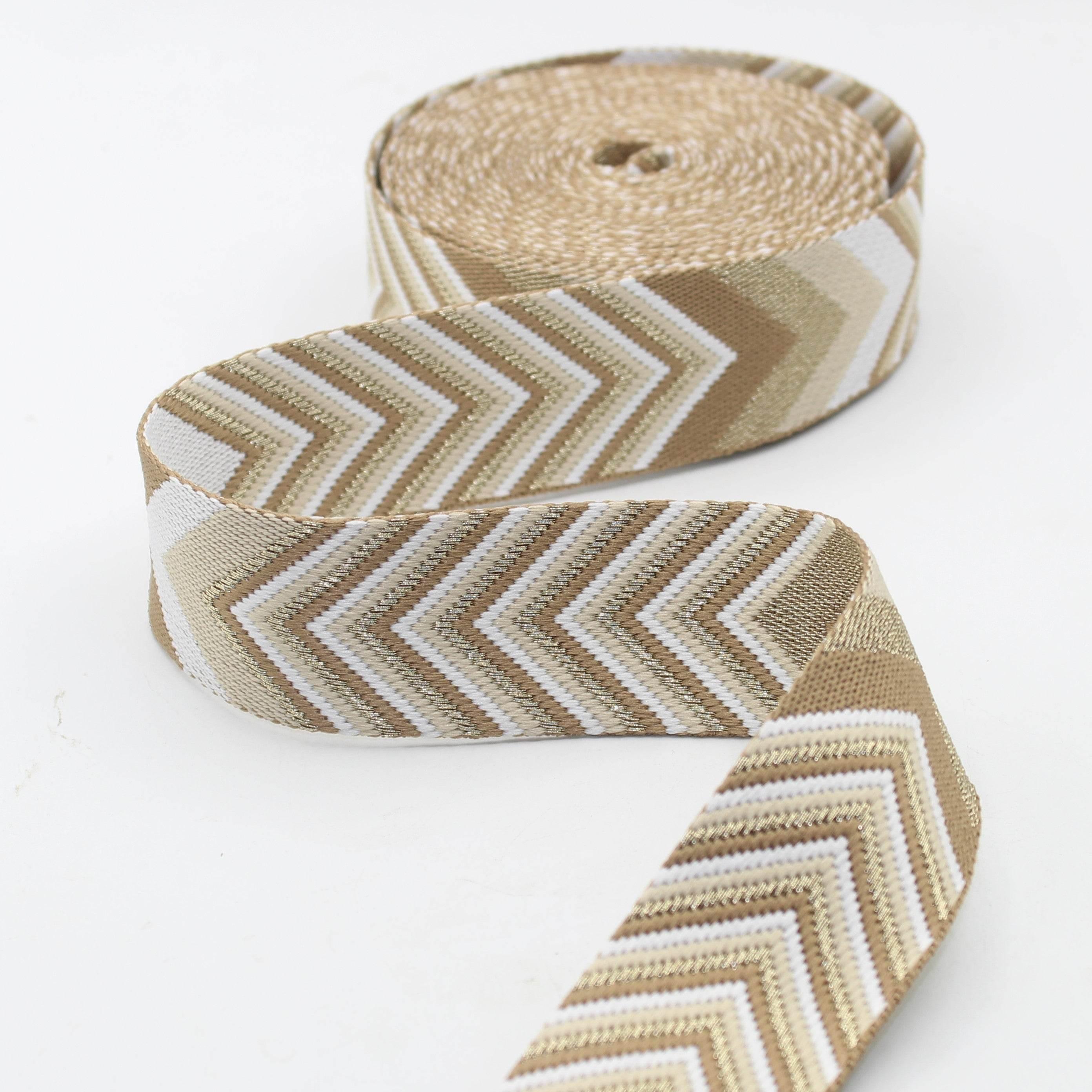 5 meters Ethnic Arrows 38mm Webbing #RUB3565 - ACCESSOIRES LEDUC BV