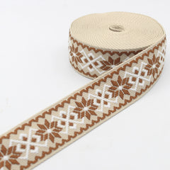 5 meters Ethnic Floral 38mm Webbing #RUB3568