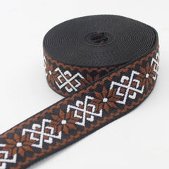 5 meters Ethnic Floral 38mm Webbing #RUB3568