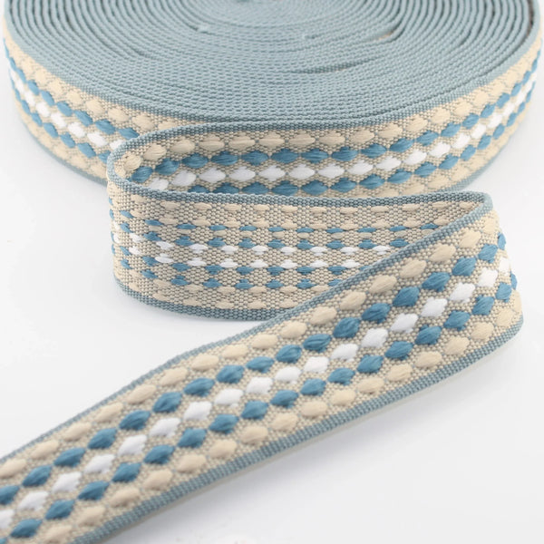 5 meters Dots Design Webbing 38mm #RUB3578 - ACCESSOIRES LEDUC BV
