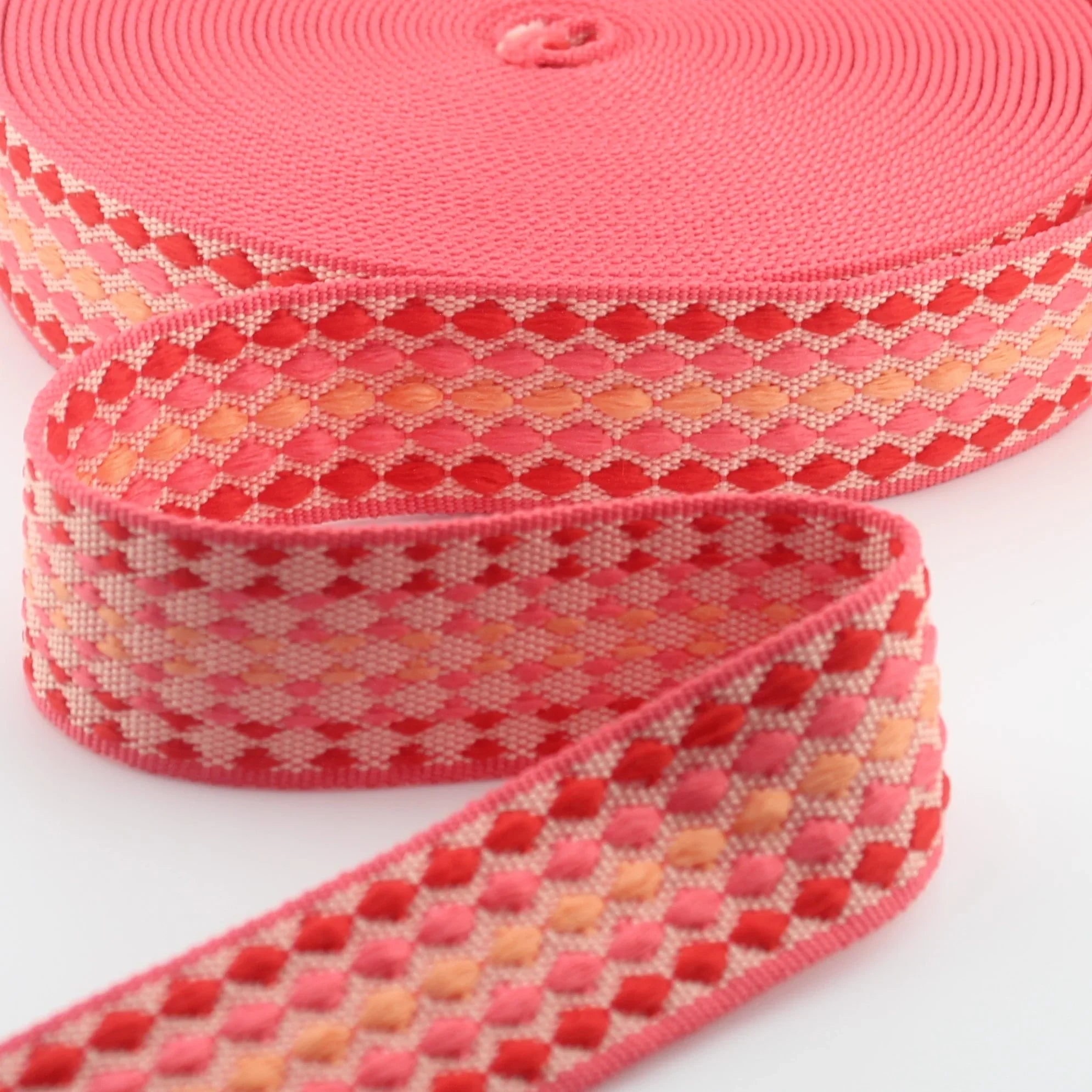 5 meters Dots Design Webbing 38mm #RUB3578 - ACCESSOIRES LEDUC BV