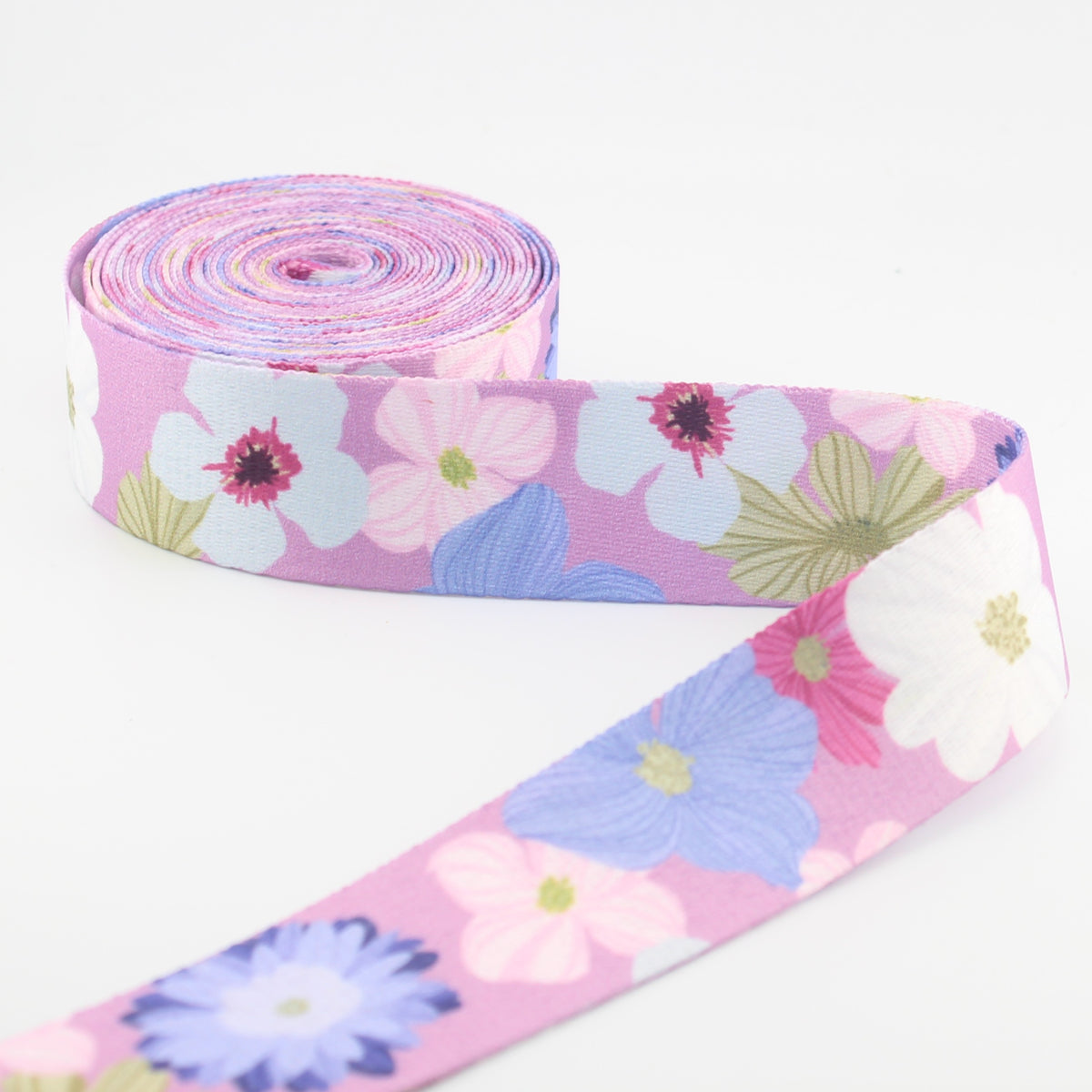 5 meters 38mm Floral Design Printed Polyester Webbing #RUB3580