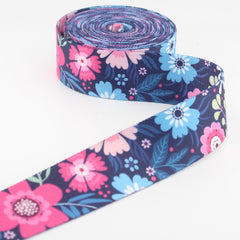 5 meters 38mm Floral Design Printed Polyester Webbing #RUB3580