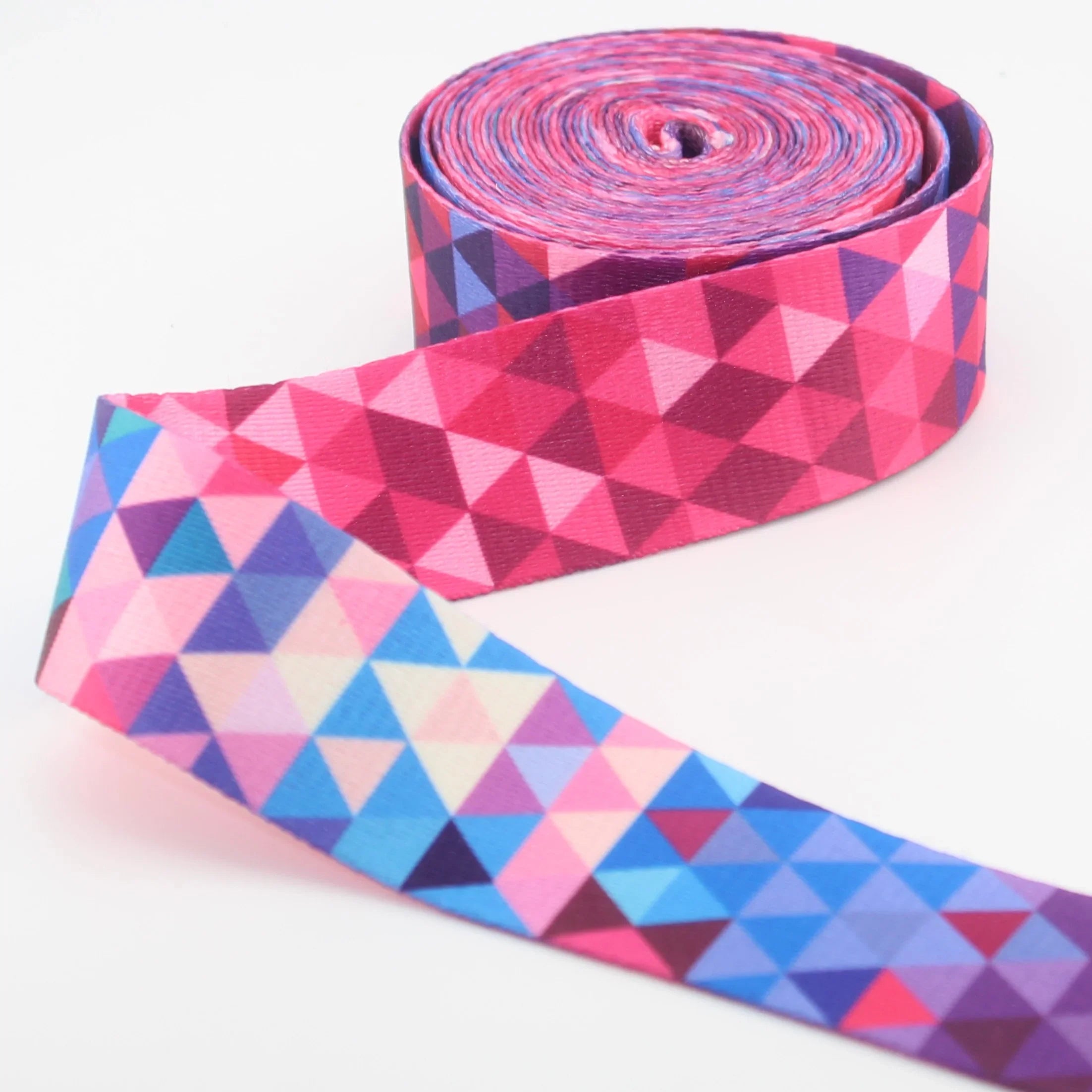 5 meters 38mm Colorful Geometric Design Printed Polyester Webbing #RUB3582 - ACCESSOIRES LEDUC BV