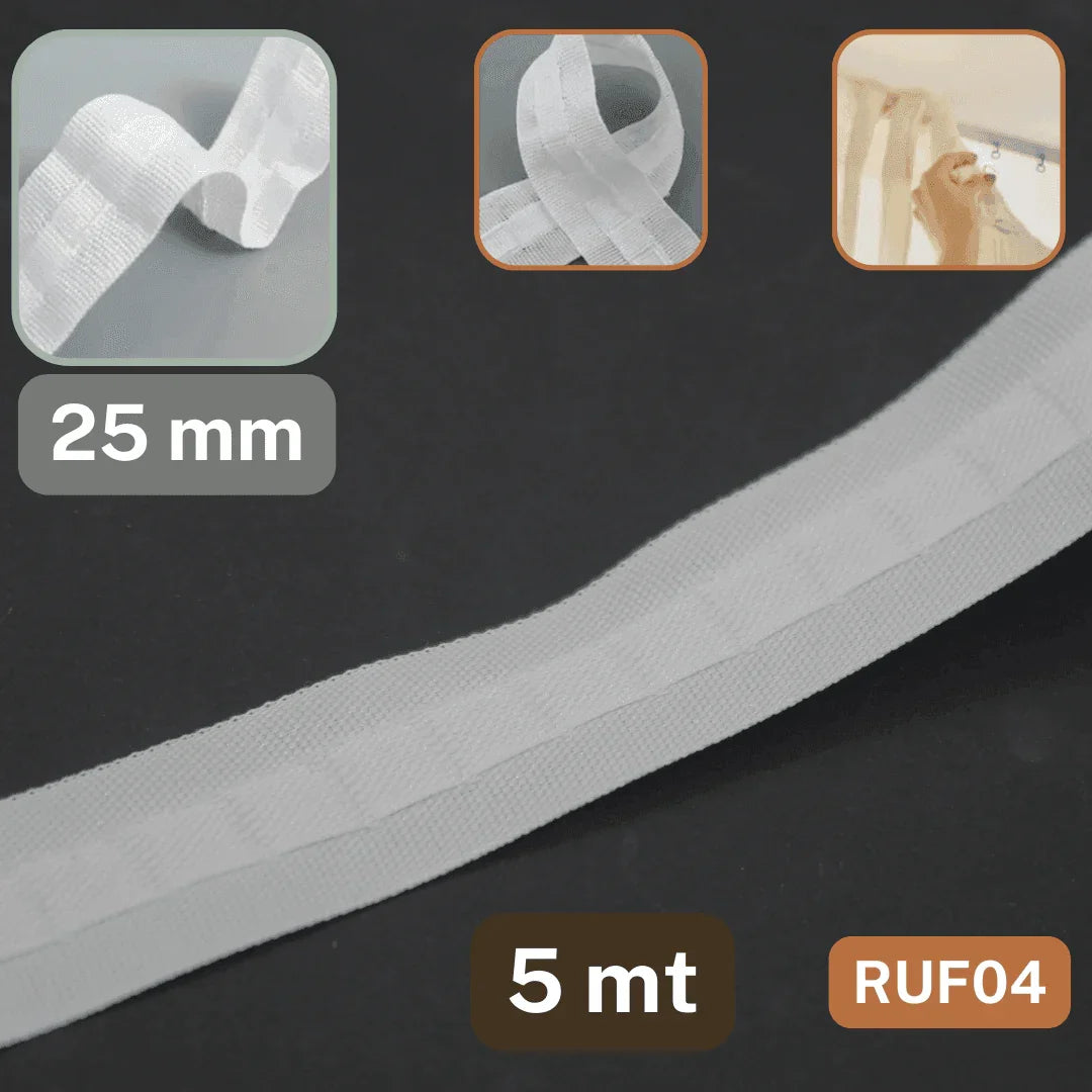 Curtain Tape 5 meters - ACCESSOIRES LEDUC BV