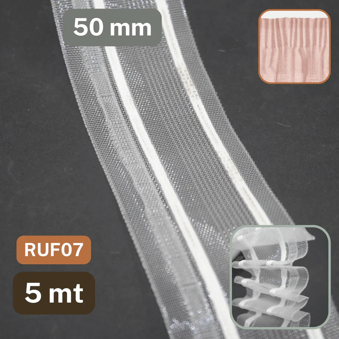 Curtain Tape 5 meters - ACCESSOIRES LEDUC BV