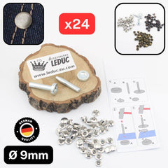 Blister of 24 Rivets 9mm with Tool - ACCESSOIRES LEDUC BV