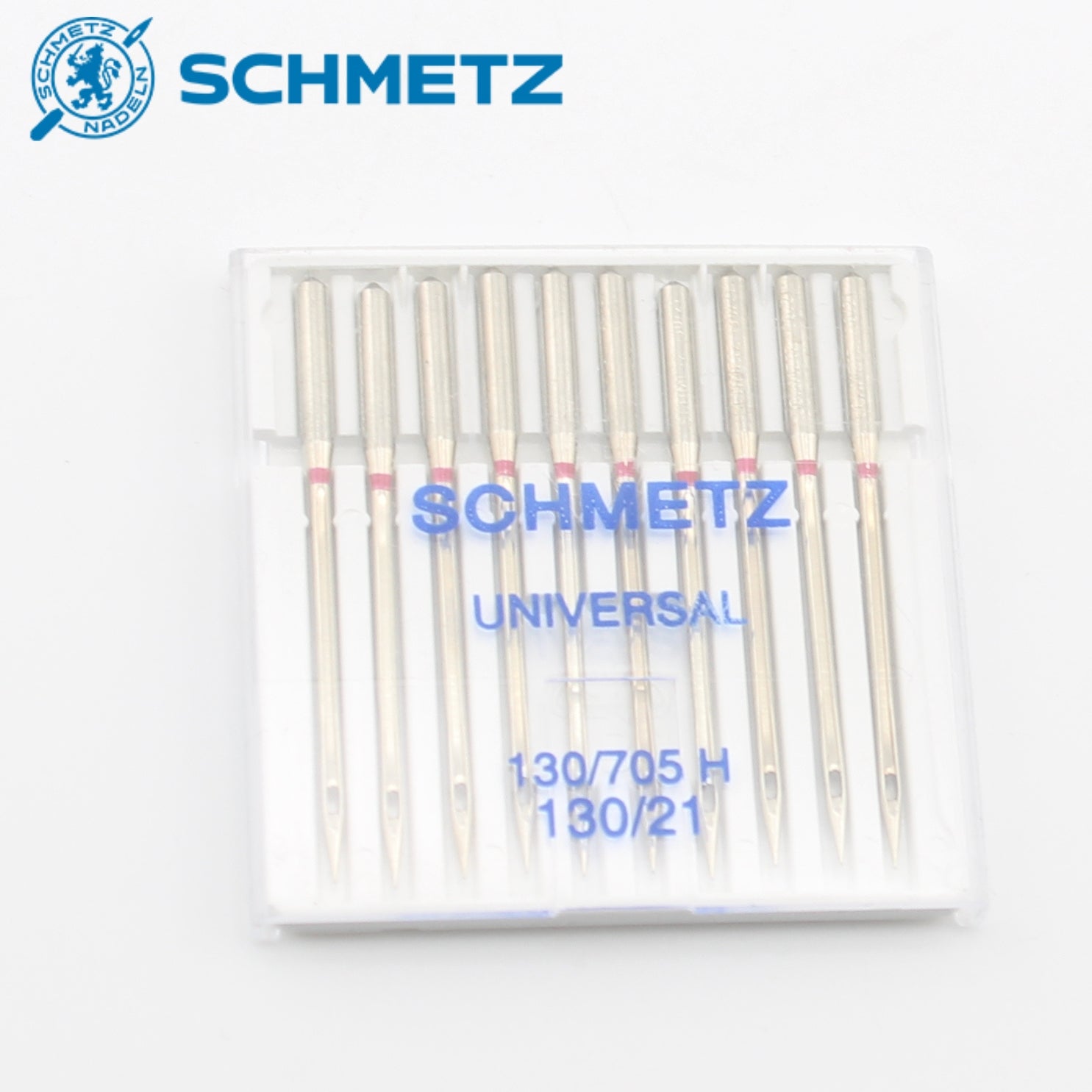 Boîte d’aiguilles à coudre universelles Schmetz 130/705 H pour machine à coudre.
