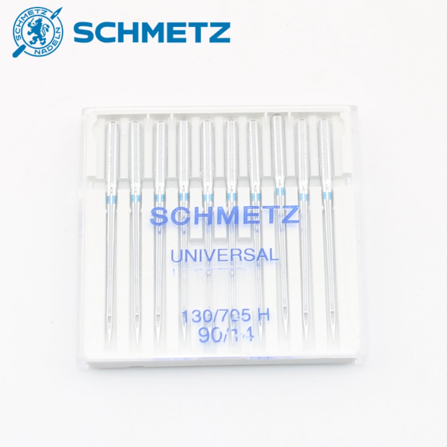 Boîte d'aiguilles machine à coudre universelles taille 90/14 Schmetz, lot de 10 pièces