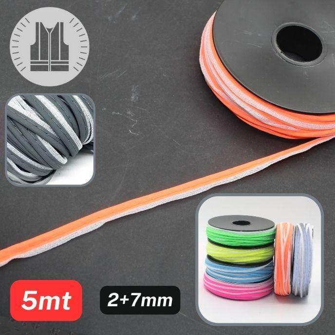 5 meters Self Reflective Piping 9mm (2+7mm) #SPA1101 - ACCESSOIRES LEDUC BV