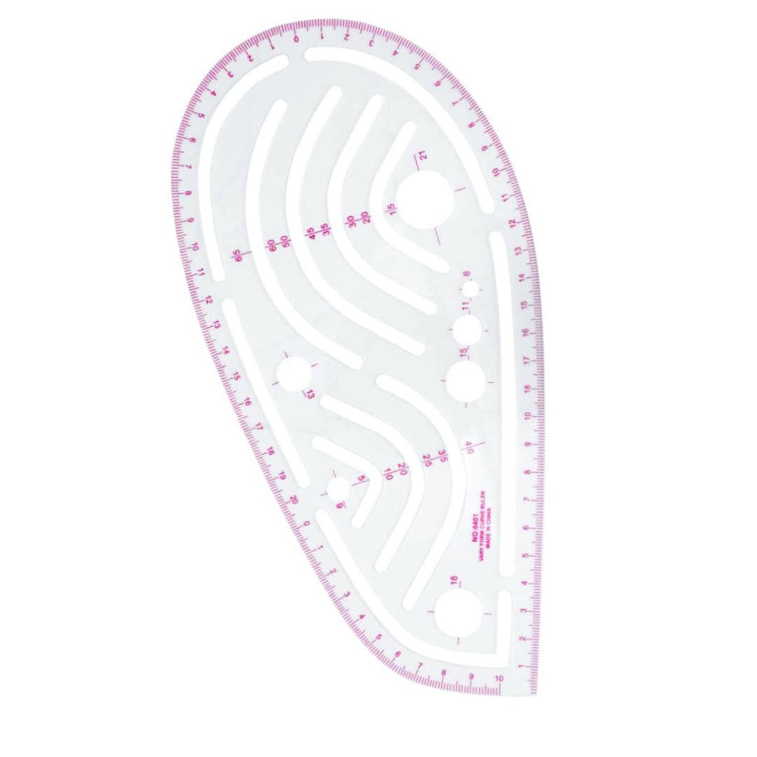 Sewing Rulers, in 4 variations - French Metric Ruler, Transparent Ruler for Measuring Curves