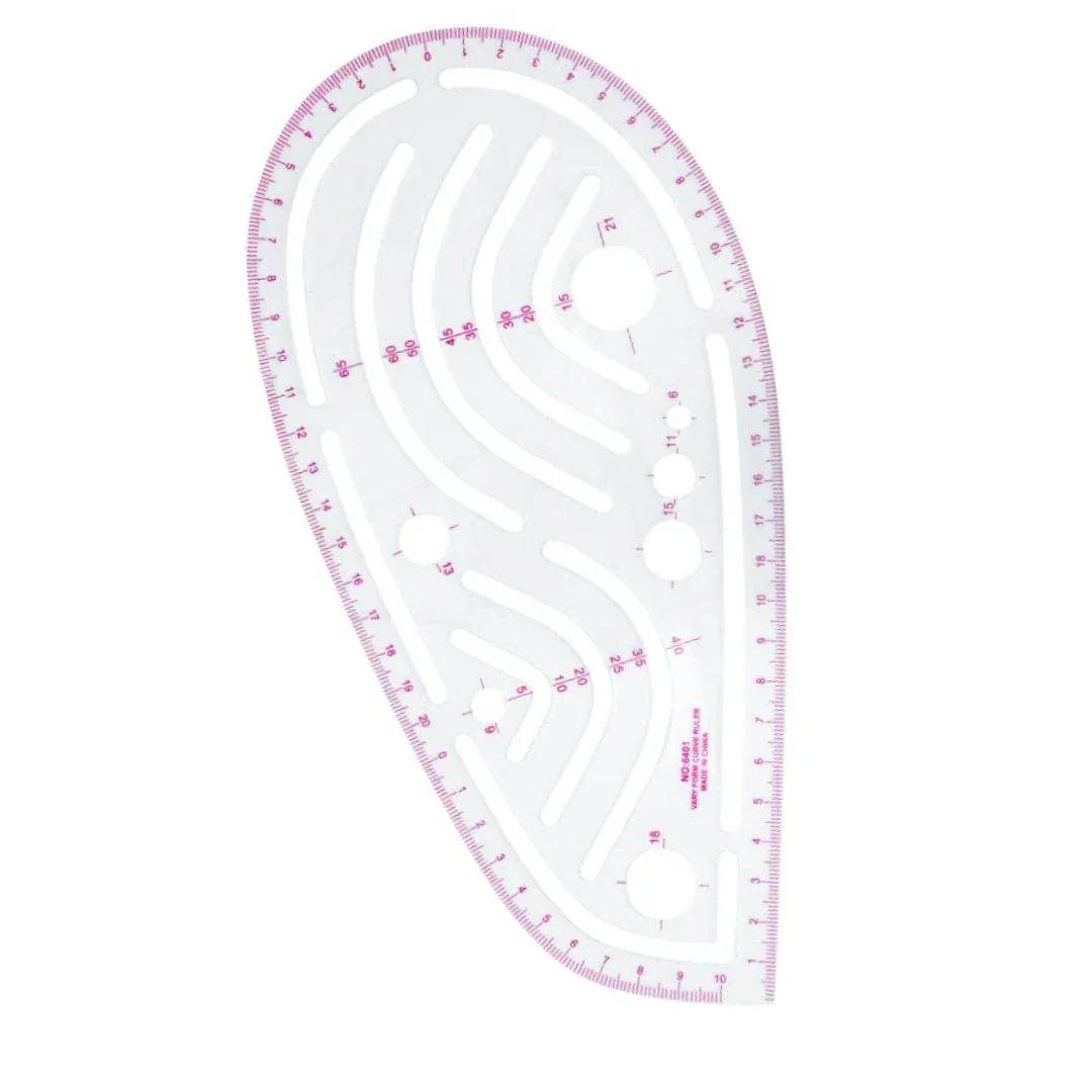 Sewing Rulers, in 4 variations - French Metric Ruler, Transparent Ruler for Measuring Curves - ACCESSOIRES LEDUC BV