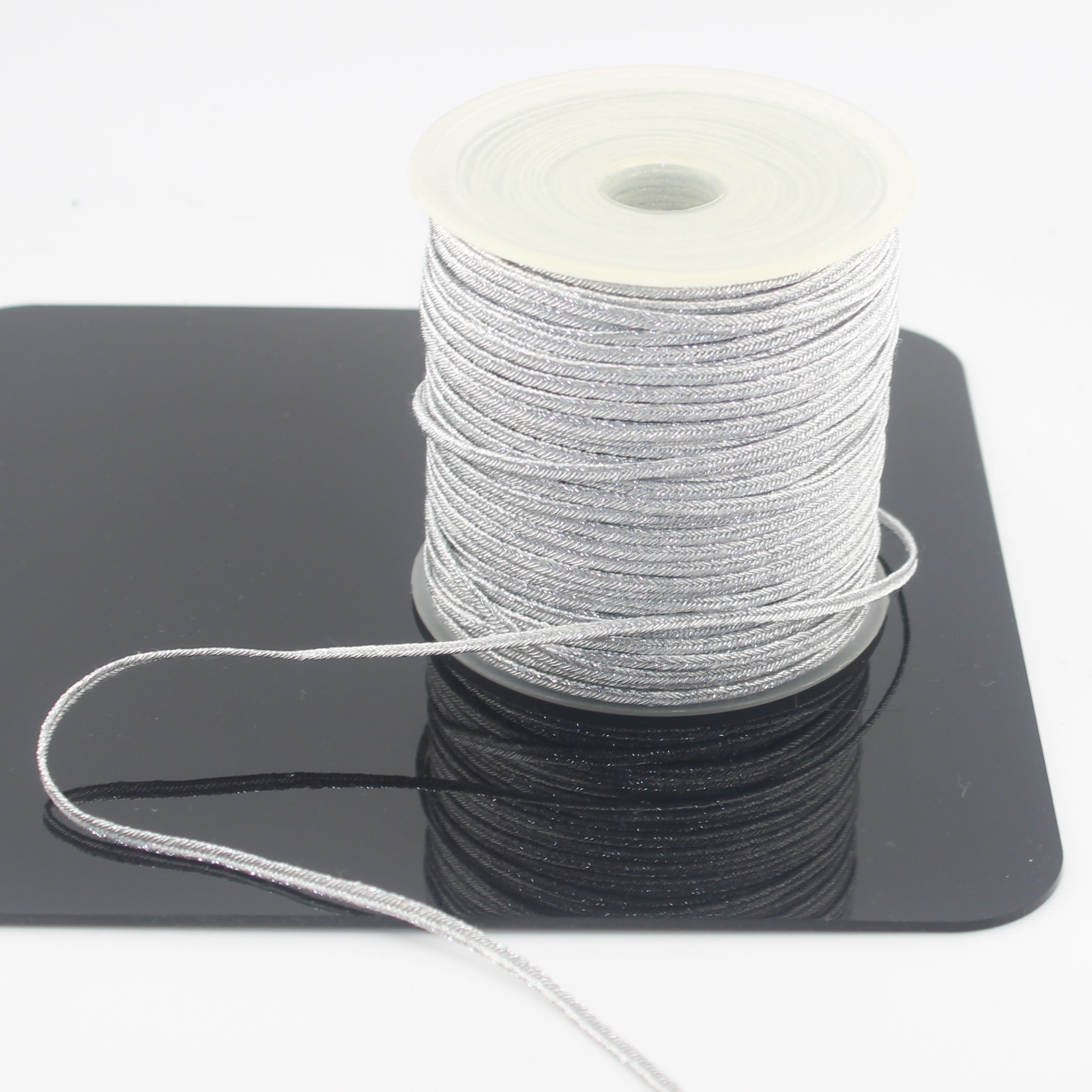 10 meter Metallic Lurex Soutache 3mm wide Gold or Silver