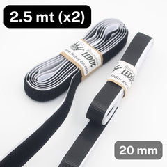 2.5 meters Adhesive Super Strong Hook & Loop tape (Velcro type) to sew-on available in 20 50 or 100mm