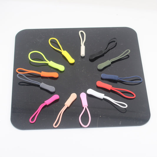 15 Zip Pullers, available in different colours, 60mm