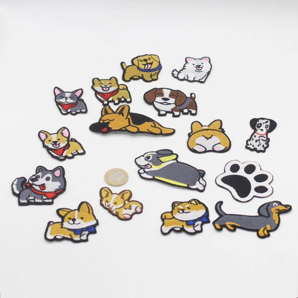 Ensemble d'écussons animaux mignons, écussons bricolage, cadeau amoureux des animaux ou des animaux de compagnie, adhésifs et thermocollants#VSM2571#VSM2757-Accessoires Leduc