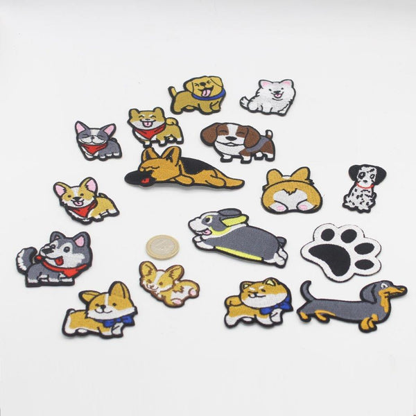 Set of Cute Animal Patch, DIY Patch, Animal or Pet Lover Gift, Adhesive and Iron-on#VSM2571#VSM2757-Accessoires Leduc