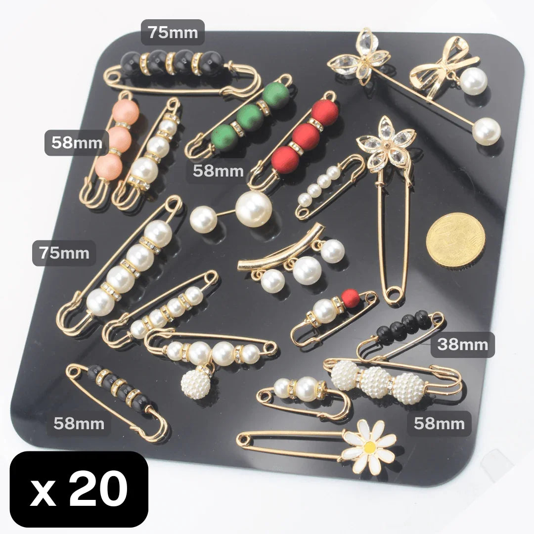Sets of Pins, Broches, Decorative articles with Pearls, Beads etc - ACCESSOIRES LEDUC BV