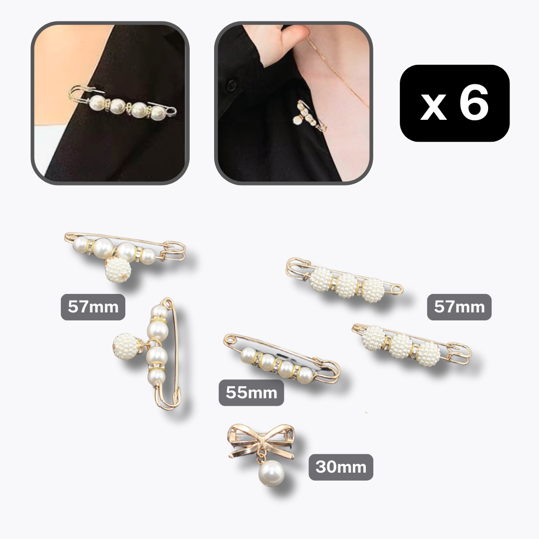 Sets of Pins, Broches, Decorative articles with Pearls, Beads etc