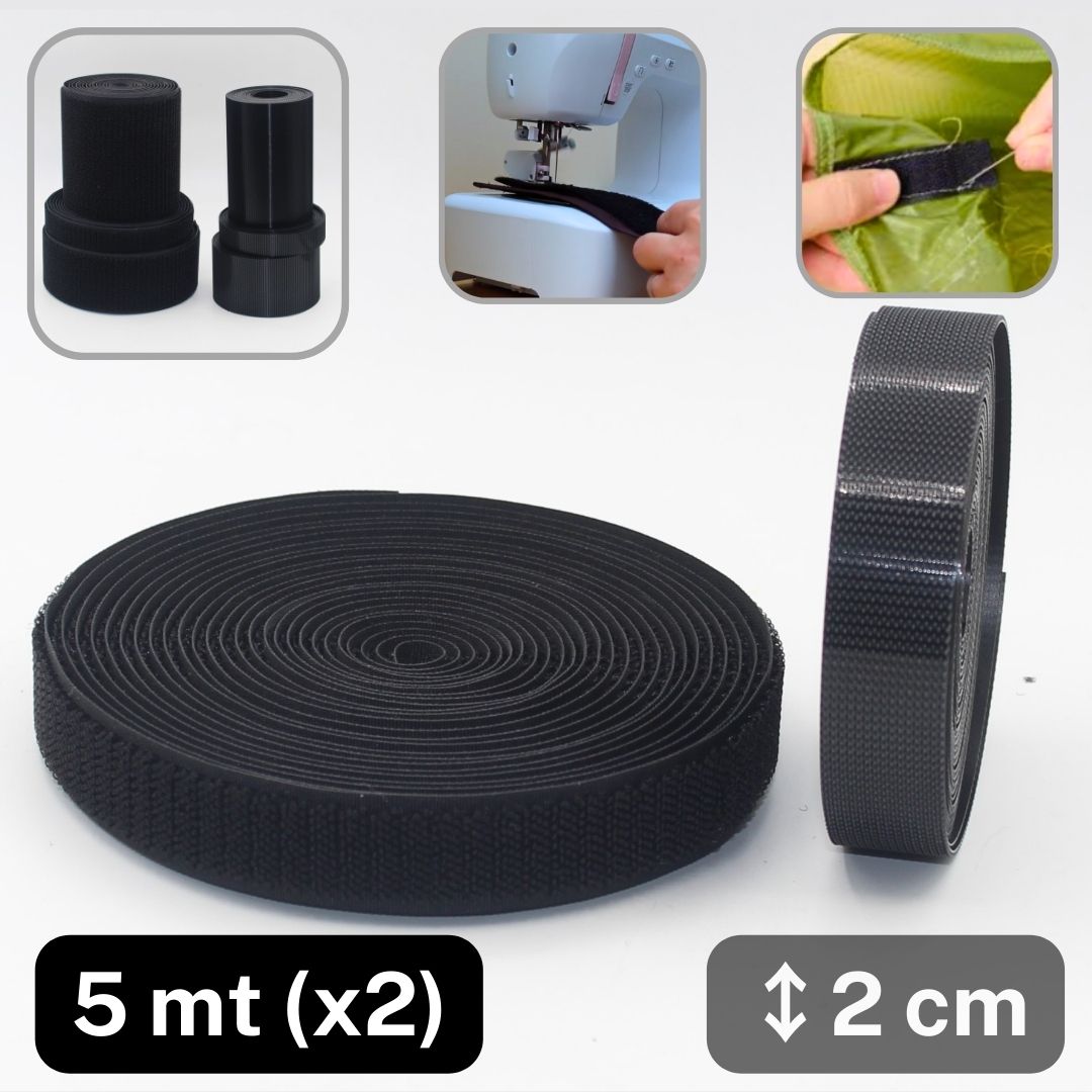 5 meters Super Strong Hook & Loop tape (Velcro type) to sew-on available in 20 50 or 100mm