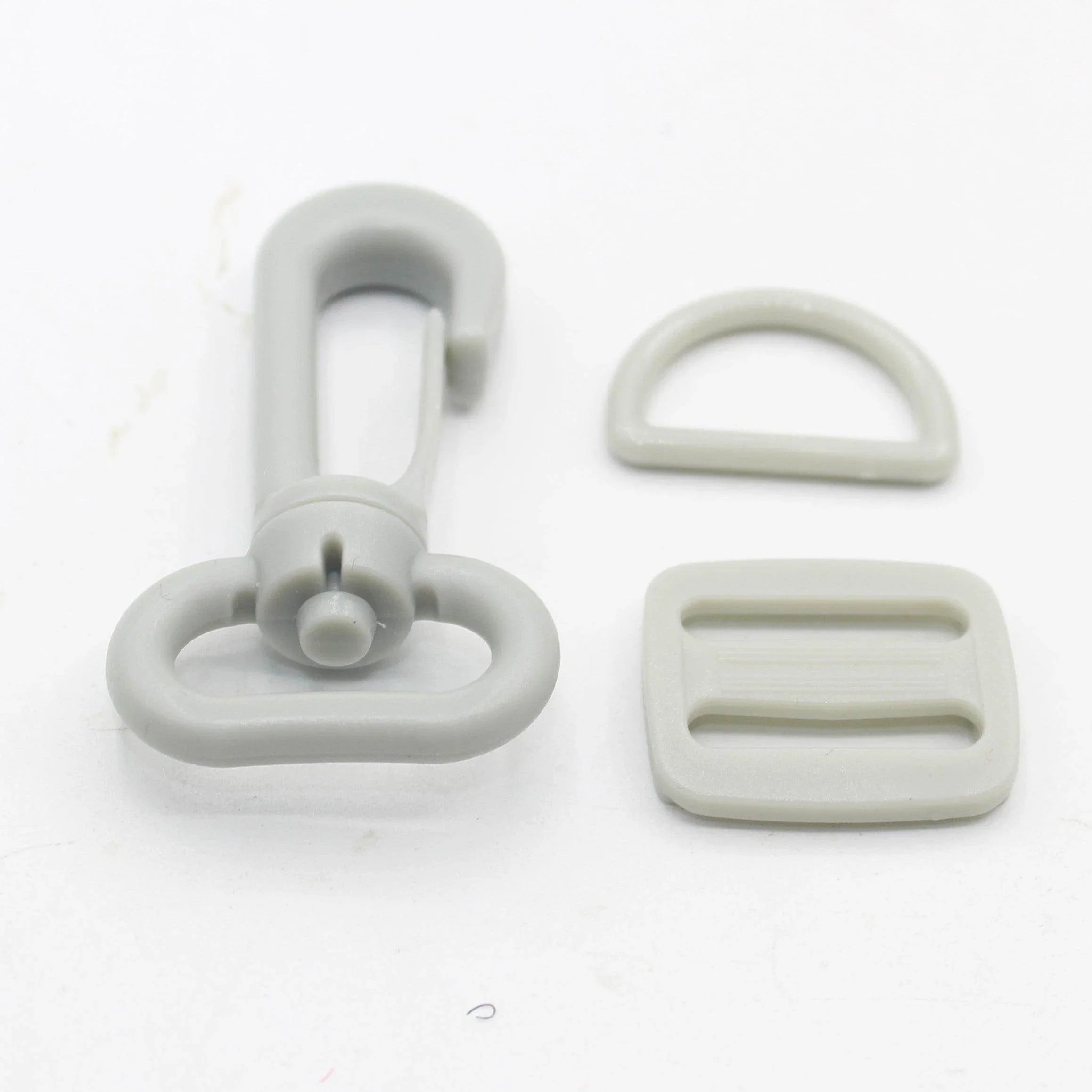 Set of 3 Colourful Nylon Buckles (1 fast clip + 1 sliding buckle + 1 D Ring) - 20mm/25mm - ACCESSOIRES LEDUC BV