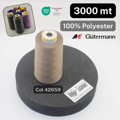 Cone of Overlock Yarn A+E Gutermann Permacore Made in Europe 3000 meters