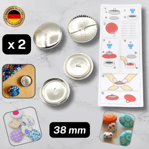 Covered Buttons Kit available in 11 15 19 23 29 and 38mm - ACCESSOIRES LEDUC BV