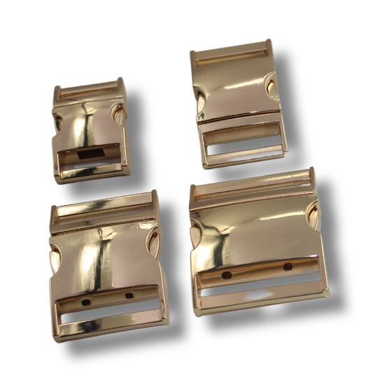 Set of 2 Metallic Clipsable Buckles available in 20mm, 25mm, 32mm or 38mm (in color Gold, Gunmetal, Mat Black, Pink Gold or Silver) #BMEx068 - ACCESSOIRES LEDUC BV