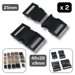 Set of 2 Metallic Clipsable Buckles available in 20mm, 25mm, 32mm or 38mm (in color Gold, Gunmetal, Mat Black, Pink Gold or Silver) #BMEx068